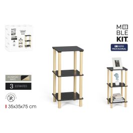 Inde Estanteria Madera Cuadrada 3 Niveles Black 37,2 cm alto x 36,4 cm largo x 10,5 cm ancho Precio: 55.01999954. SKU: B1B2S3WFET