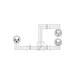 Cordial Cable Y XLR Macho / 2 XLR Hembra 30 cm