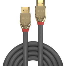 Lindy Cable HDMI Ultra Alta Velocidad Gold Line 5m, Compatible HDMI 2.1 48Gbps, Soporta 10K, Contactos Bañados Oro 24K, Triple Blindado OFC
