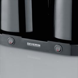 Severin KA 9315 Cafetera de filtro Duo, 1L, 16 tazas, para café molido, 1000W, Negro
