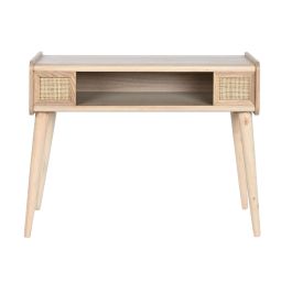 Consola Home ESPRIT Ratán Madera de Paulonia 80 x 35 x 63 cm