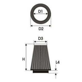 Filtro de aire Green Filters K1.100 Filtro de aire Green Filters K1.100