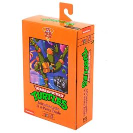 NECA Figura Ultimate Michelangelo VHS Cartoon Teenage Mutant Ninja Turtles articulada 18cm con accesorios