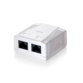 Equip Roseta Superficie Categoria 5E 2X, Contactos Chapados en Oro, Blanco (RAL 9010) Precio: 7.49999987. SKU: S7815603