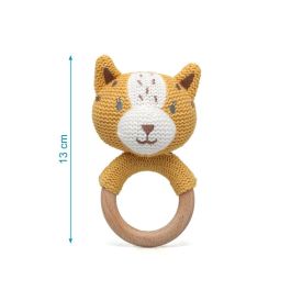 Mordedor Tigre Madera Y Algodón Mordedor Tigre Madera Y Algodón