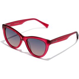 Hawkers Gafas de Sol NOLITA ECO #cherry gradient, Gafas Cat-eye de Acetato Rojo Cereza Transparente, Lentes Degradadas Gris a Rosa UV400, 1 Unidad