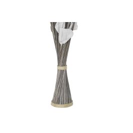 DKD Home Decor Ramo Decorativo de Fibra de Coco Gris Marrón L20xAn35xAl100 cm para Hogar, Lote de 6 Unidades Surtido Aleatorio