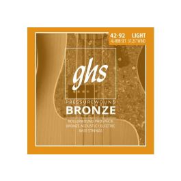 GHS Juego Cuerdas Bajo Acústico Pressurewound Bronze Light 42-92 Precio: 31.95000039. SKU: B12X3PCD8H