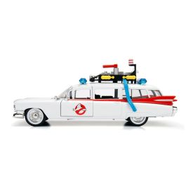 Jada Toys Réplica Coche Ecto Cazafantasmas 1:24 Metálico con Detalles Realistas Puertas y Capó Funcionales +8 Años