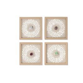 Cuadro Moderno DKD Home Decor Blanco Natural 2 x 22 x 22 cm Set de 4 Precio: 40.49999954. SKU: B1D8668Y45