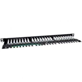 Phasak PU 4811 - Patch Panel 24 Puertos Cat.6A UTP Slim 0.5U para Rack 19" con Inserción Dual