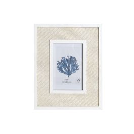DKD Home Decor Marco de Foto 13x18 cm Atlantico Azul Marino Blanco Mdf (4 Unidades)