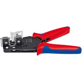 Knipex 12 12 10 - Alicates de precisión para pelar cables con cuchilla de forma, 195 mm, azul/rojo Precio: 142.58999975. SKU: B152H3GGK6