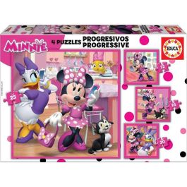 Educa Puzzles Progresivos Minnie Happy Helpers 12-16-20-25 Piezas Edad 3-5 Años