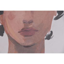 DKD Home Decor Cuadro Mujer Rayas Marron Blanco 4 x 120 x 90 cm (2 Unidades)