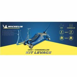 Michelin 9558 Gato hidráulico con ruedas, capacidad 1800 kg, altura 105-350 mm