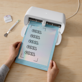 Cricut 2010365 Vinilo de Transferencia Térmica Liso, Plata, 10 Hojas, Compatible con Maker/Explore/Joy Xtra