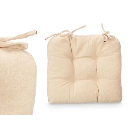 Giftdecor Set 2 Cojines Silla Beige 40x40x16 cm Tela Poliester (Set de 6)