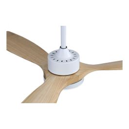 Edm Ventilador de techo modelo báltico con 3 aspas de madera Ø132cm, luz LED 3000/4000/6000K, 20W, color blanco Edm Ventilador de techo modelo báltico con 3 aspas de madera Ø132cm, luz LED 3000/4000/6000K, 20W, color blanco