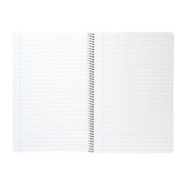 Cuaderno Espiral Liderpapel Folio Pautaguia Tapa Plastico 80H 75 gr Cuadro Pautado 3 mm Con Margen Color Violeta