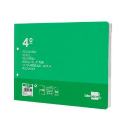 Recambio Liderpapel Cuarto Apaisado 100 H 2Tca-01 Cuadro 4 mm 2 Taladros Con Margen Precio: 1.49999949. SKU: B1DVZGR884