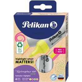 Pelikan Textmarker 490 eco Set 4 Neon Colores (Verde, Naranja, Rosa, Amarillo) Punta Cincel Plástico Reciclado 1-5 mm Precio: 16.68999948. SKU: B1KCQH3Q9W