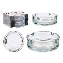 Vivalto Set de 2 Ceniceros de Vidrio Grande, 10.5 cm, Transparente (36 Unidades) Precio: 59.59000014. SKU: B1GFWD2S4P