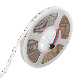 Tira LED COB Digital RGBIC WS2811 1000 LED/m 20 Píxeles/m 5m 19W/m 24V DC IP20 CRI90 Ancho 12mm Corte 5cm