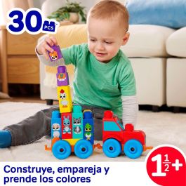 MEGA BLOKS Jkg33 - Tractor Construye Y Empareja - 30 Piezas con Animales de Granja - Juguete de Construcción para Niños +12 Meses (Español)