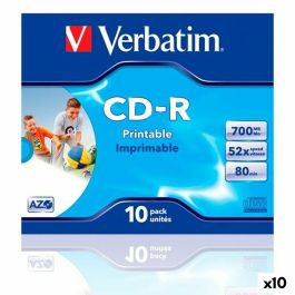 CD-R Verbatim CD-R AZO 700 MB 52x 10 Piezas (10 Unidades) CD-R Verbatim CD-R AZO 700 MB 52x 10 Piezas (10 Unidades)
