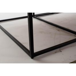 DKD Home Decor Mesa Centro Loft Marron Negro Metal Mango 90 x 40 x 90 cm Set de 2