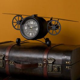 Home Deco Factory Reloj Sobremesa Avión Vintage Industriel Metal