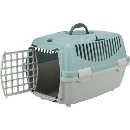 Trixie TRI1742452232493 - Caja de transporte Capri 1 para perro o gato, XS: 32 x 31 x 48 cm, Gris claro / Salvia