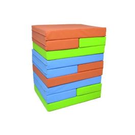 Sumo didactic Colchón Plegable de Dormir 110x60x10 cm Celeste para Bebés y Niños Pequeños