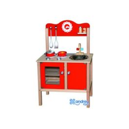 Juego Andreutoys Cocina Madera Con Complementos 53,5x29,5x83 cm Precio: 102.50000024. SKU: B1F7N4PMVT