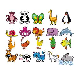 Juego Andreutoys Animalitos Magneticos 8 cm Caja De 20 Unidades Surtidas 20,6x19x4,5 cm