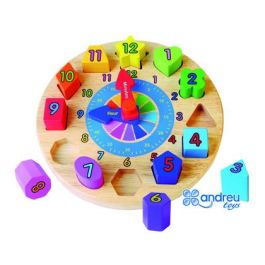 Puzle Andreutoys Reloj Madera Figuras Geometricas 22x4 cm