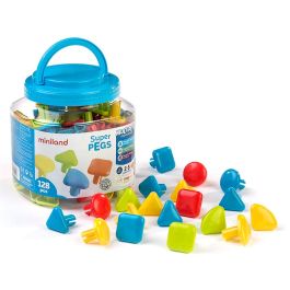 Juego Miniland Super Pegs 128 Piezas