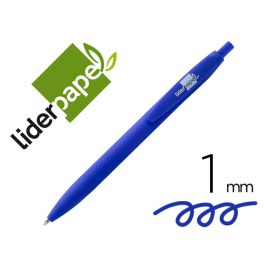 Boligrafo Liderpapel Soft Touch Retractil 1 mm Tinta Azul 12 unidades