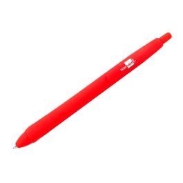 Boligrafo Liderpapel Gummy Touch Retractil 1 mm Tinta Roja 12 unidades