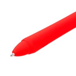 Boligrafo Liderpapel Gummy Touch Retractil 1 mm Tinta Roja 12 unidades