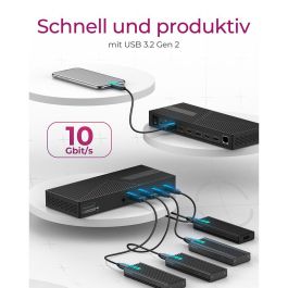 ICY BOX Docking Station 4xUSB-A/2xUSB-C/2xHDMI/DisplayPort Negro