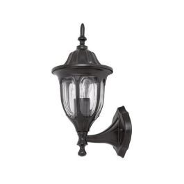 RABALUX RAB-8342 Aplique Exterior Milano Clásico 1xE27 IP43. Metal Negro, Pantalla Cristal. Luminaria de 37cm Alto, hasta 60W. Precio: 21.78999944. SKU: B12DHH5JT4