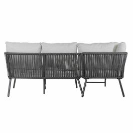 Sofa Terraza Y Jardin DKD Home Decor Negro Gris 170 x 86 x 196 cm Set de 2