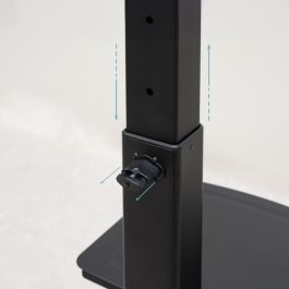 TooQ FS1184M-B Soporte de Suelo con Ruedas para TV 37"-70" (94-177,8cm) hasta 70kg, Rotación 90°, Altura Ajustable, Negro