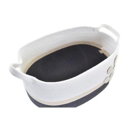 Juego de Cestas DKD Home Decor Blanco Gris Crema 60 x 31 x 25 cm 3 Piezas