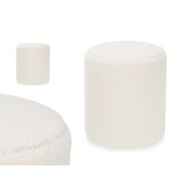 Puff Borreguito Pequeño Blanco Giftdecor 32x36x32 cm - Madera MDF y Tela