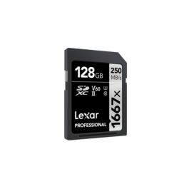 Lexar LSD128CB1667 Tarjeta de Memoria SDXC 128 GB UHS-II Clase 10 V60 Velocidad Lectura 250 MB/s