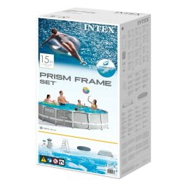 Piscina Desmontable Intex Prism Frame 14.614 l Gris 457 x 107 cm