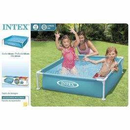 Piscina cuadrada desmontable mini frame (capacidad 342 litros) (+ 2 años) 122x122x30 cm